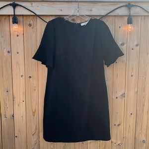 Black LOFT Short Sleeve Midi Dress 4P